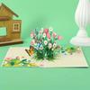 3D Pop-Up Cards Flowers Birthday Card Anniversary Gifts Postcard Maple Cherry Tree Wedding Invitations Congratulation Card Gift