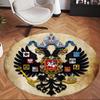 Russian Double Headed Eagle (5) Round Office Rug Decorative Floor Rug for Office Bedroom Living Room and Home Space