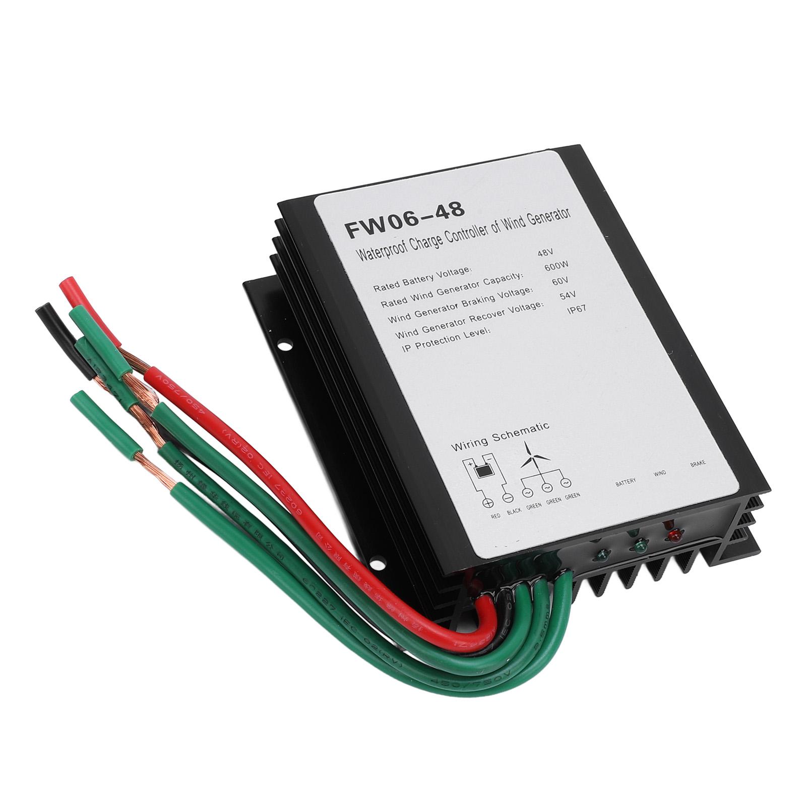 

MPPT Контроллер заряда ветрогенератора 48В Светодиодный IP67 Водостойкий Автоматический контроллер для ветрогенератора от 0 до 600 Вт