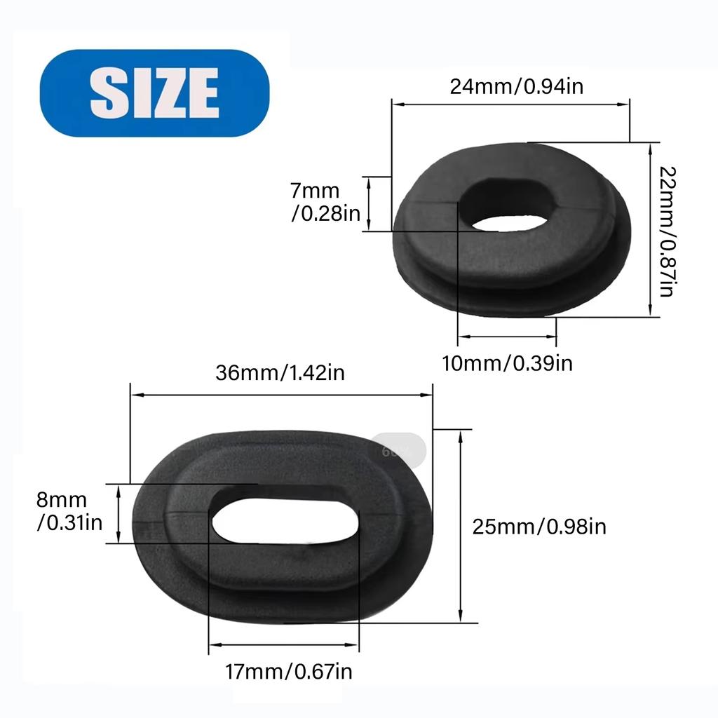 18pcs Motorcycle Rubber Edge Cover Pads Wear Resistant Edge Gasket Motorcycle Accessories Simple Installs for CG/ZJ125