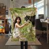 Heidi Printed Flannel Blanket, soft throw for bedroom sofa, washable, fan merchandise, great gift.