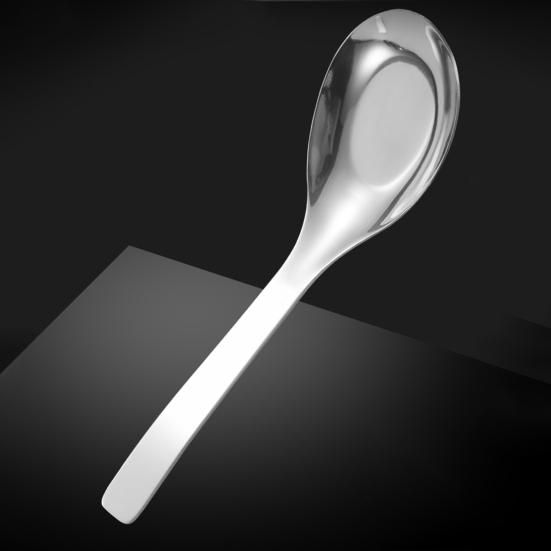 Stainless Steel Soup Spoon with Deep Head Mirror Polished Dessert Eating Spoon Heavy-Duty Tableware for Home Restaurant