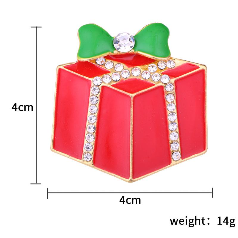 Weihnachtsbroschen Set Baum Weihnachtsmann Schneemann Schlittenglocke Stiefel Anstecknadel für Weihnachts-Pullover Dekoration Körperaccessoires