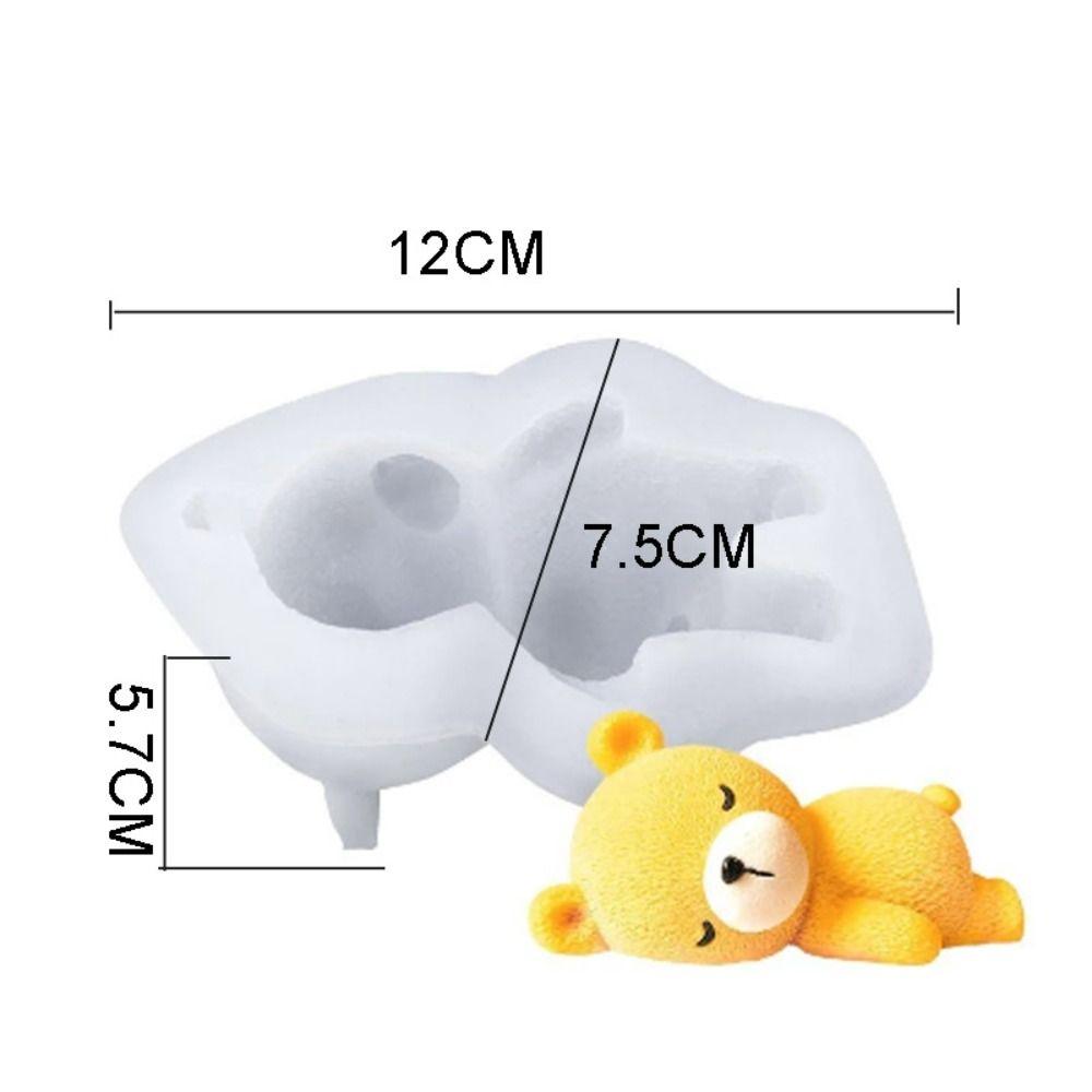 Food Grade Sleeping Bear Mold Cake Mold Candle Mould Dessert Tool Pudding Mold  DIY