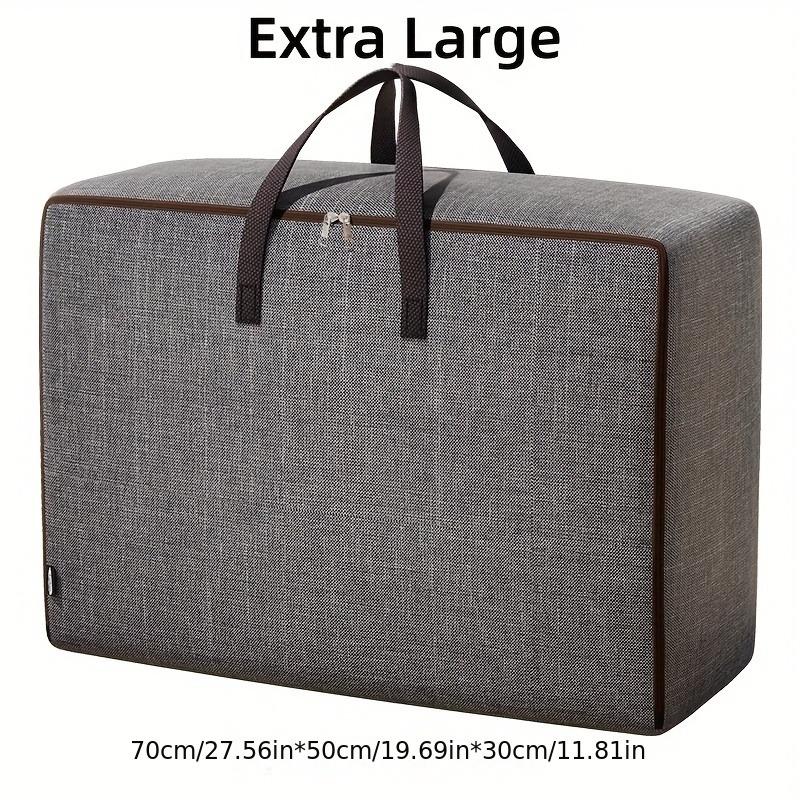 1pc Large Capacity Storage Bag, Durable Luggage Zipper Bag, Foldable Clothing Sorting Bag
