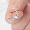 New Personality Beautiful Colorful Moonstone Deer 925 Sterling Silver Jewelry Elk Branch Antler Women Opening Rings R446