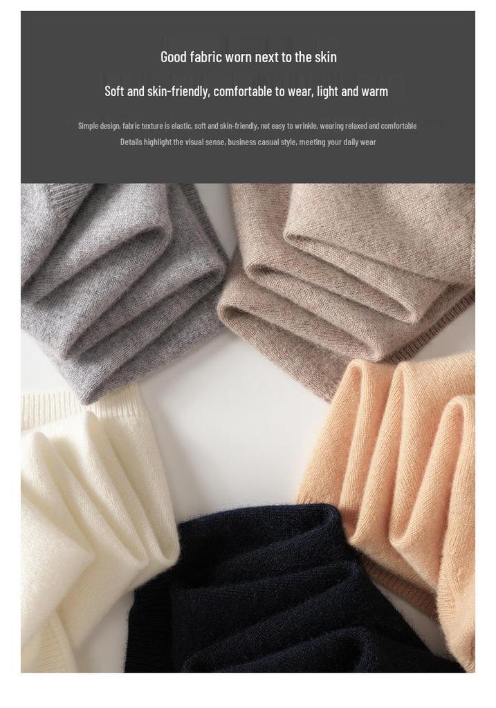 Women's Loose Casual Cashmere Sleeveless Sweater with Half-High Neck