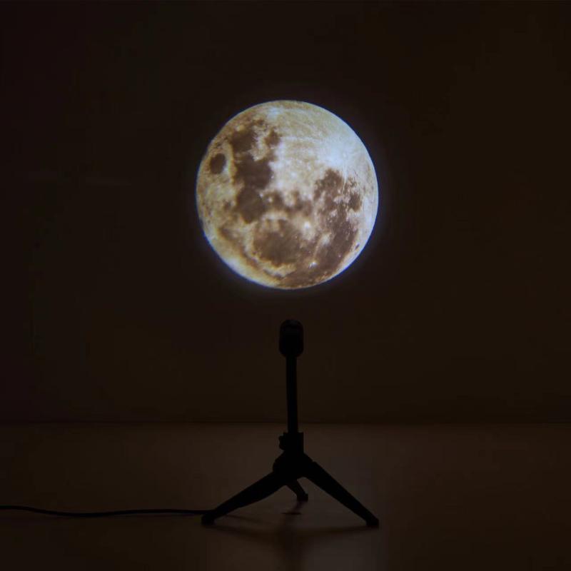 Nightlight Moon Projector Moon Shaped Projection Lamp Usb Rechargeable Holiday Atmosphere Decorative Dimmable Po Lamp