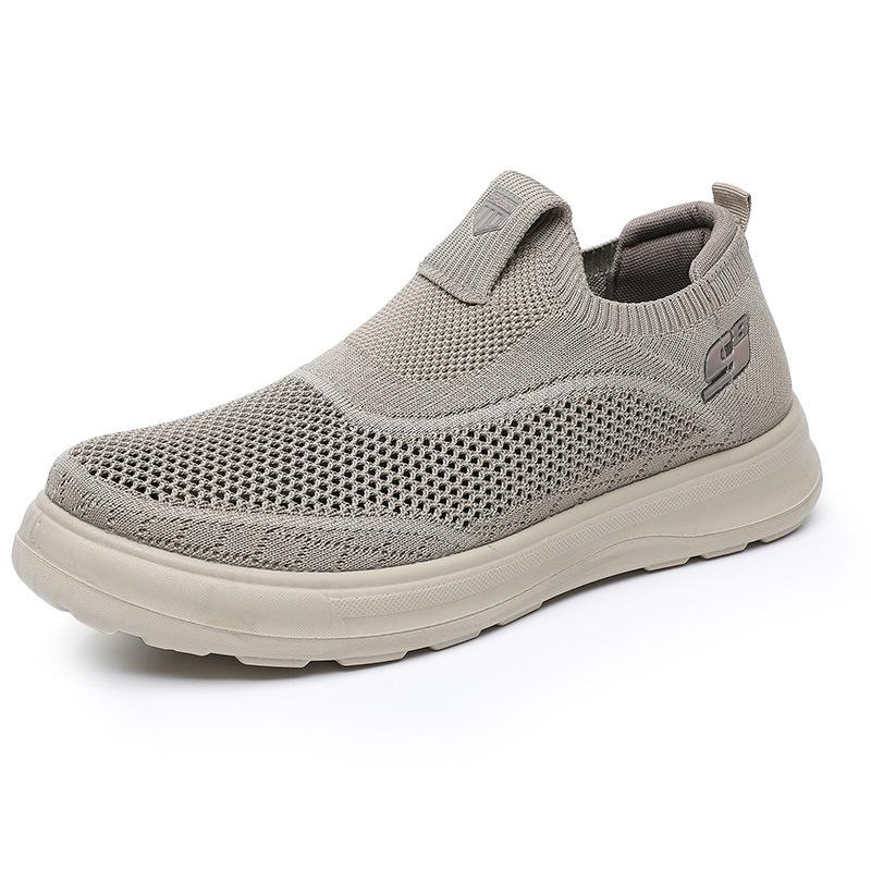 Shoes men's 2025 summer new men's casual soft-soled wear-resistant mesh shoes versatile one-pedal breathable men's shoes
