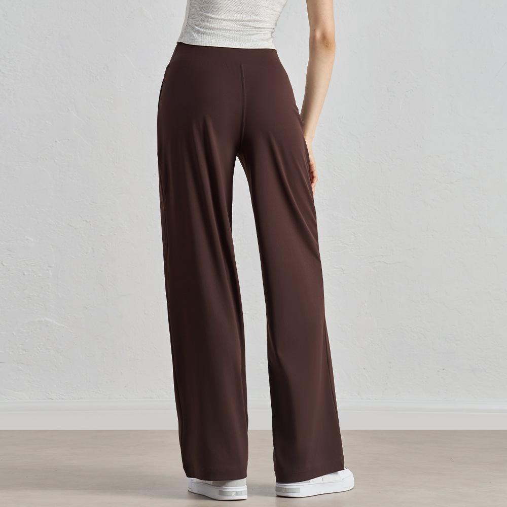 Sweatpants, new yoga micro-horseshoe pants, high waist, belly, long legs, straight-leg pants, slim-fitting and thin wide-leg pants