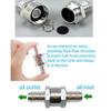 1Pcs Non-Return One Way Check Valve,Aluminium Alloy Fuel Hose Check Valve Control Accessories for Petrol Diesel Fuel Oil Water