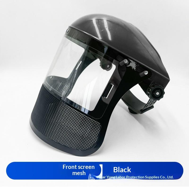Garden Grass Trimmer Weed Wacker Safety Helmet Hat With Full Face Mesh Mask For Logging Brush Cutter Forestry Protection