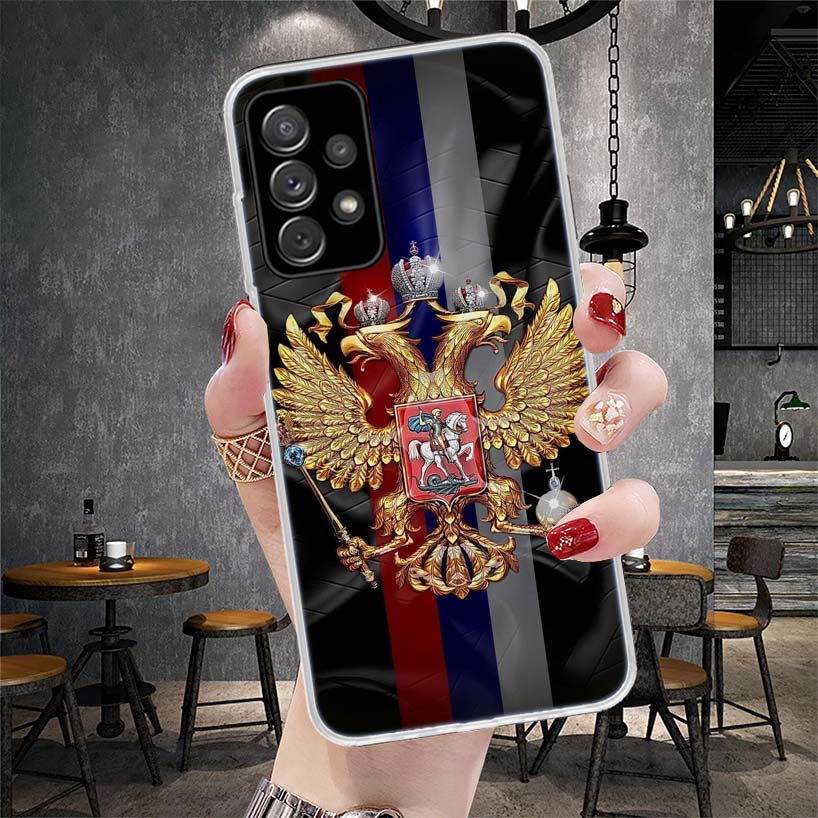 Russia Russian Flags Emblem Soft Phone Case For Samsung Galaxy S22 S23 S24 S25 Edge S26 Ultra S20 FE S21 Plus + Fundas Coque Gal