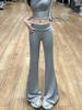 High-Waist Ice Silk Flare Yoga Pants - Slimming & Casual Sportswear