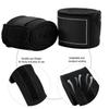 2Pcs 2.5m Elastic Strap Boxing Sanda Muay Thai MMA Taekwondo Bandage Hand Wraps (Black)