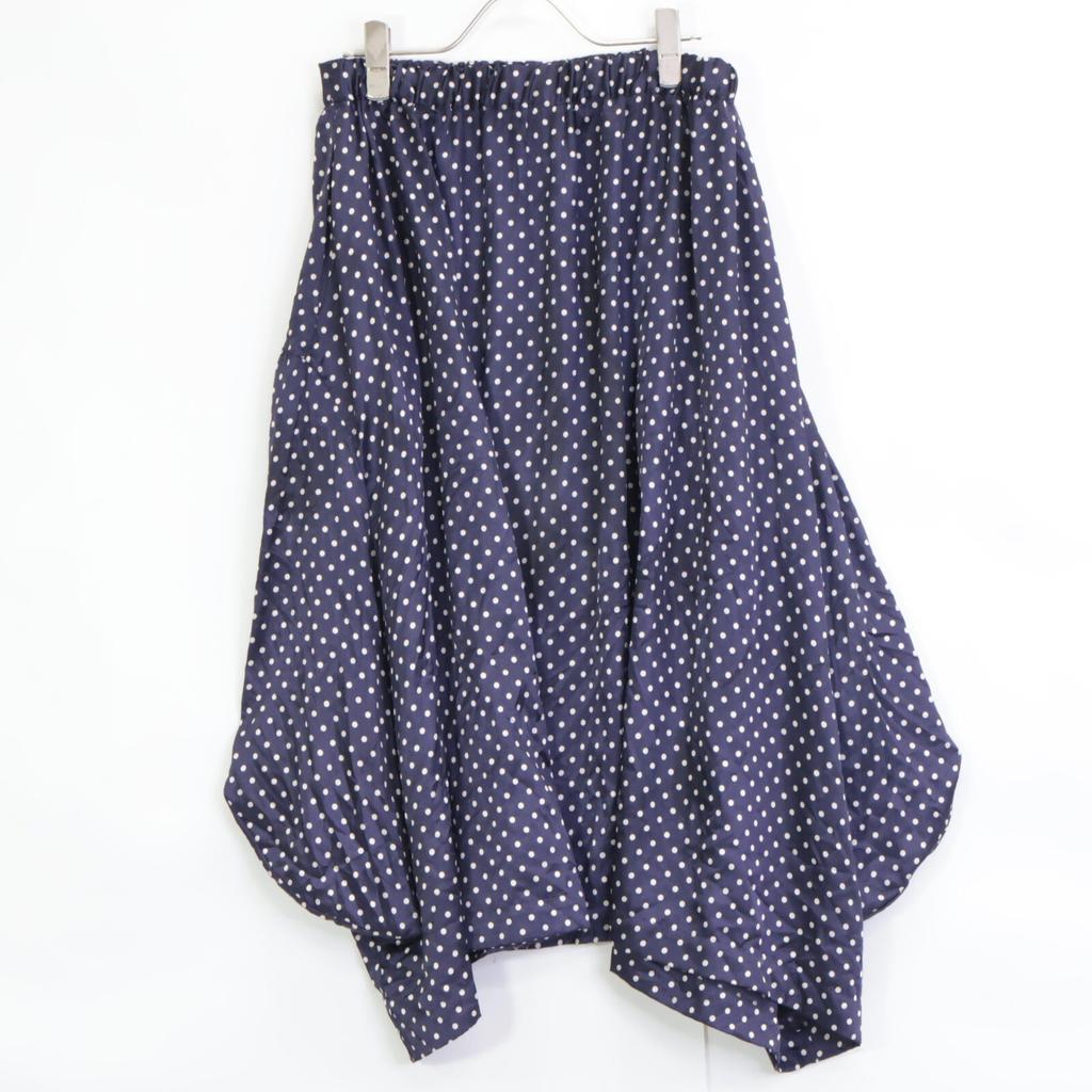 COMMEdesGARCONS ComCom RC-S019 AD2018 Navy Dot Transformed Skirt Skirt S NavyUsed
