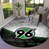 Hannover 96 Custom Name Round Area Rug,Carpet Rug for Living Room Bedroom Sofa Playroom Decor,Non-slip Floor Mat