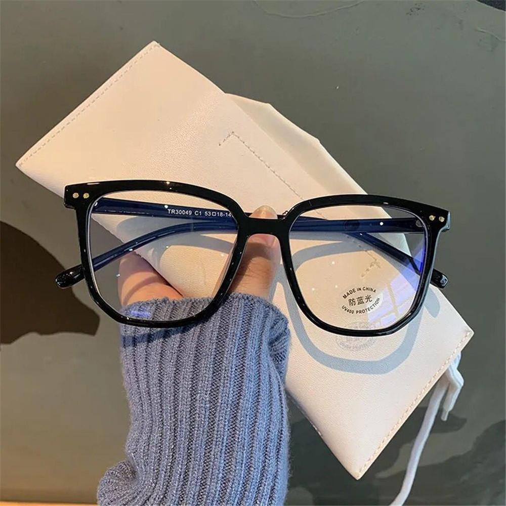 Transparent Black and White Gradient Eyeglass Frame Super Light Big Face Slimming Small Face