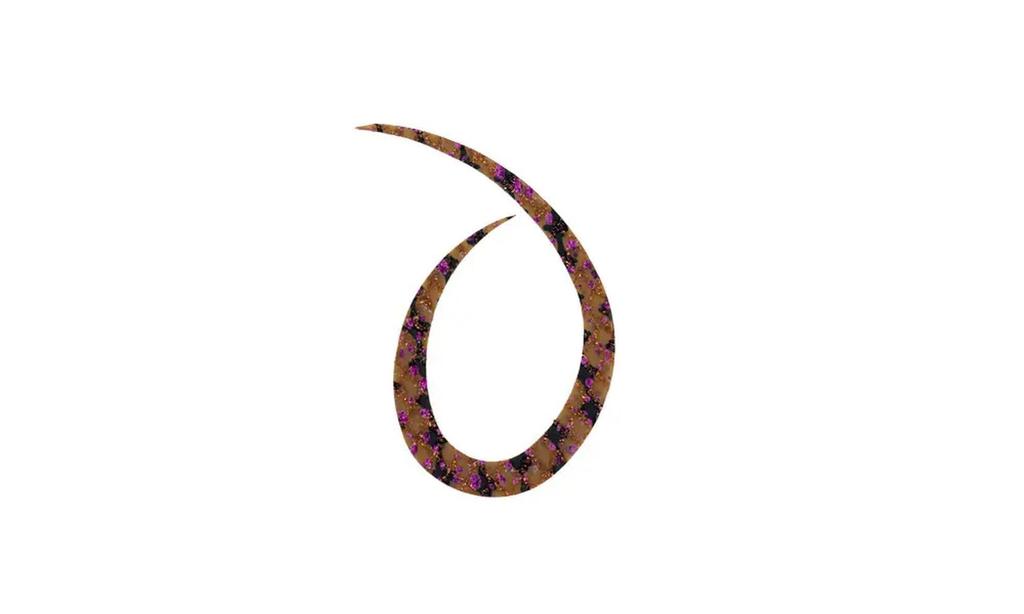 Start Silicone Tie Curly #35 Uneven Zebra Pattern