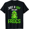 Just A Boy Who Loves Frogs Kids Boys Frog T-Shirt