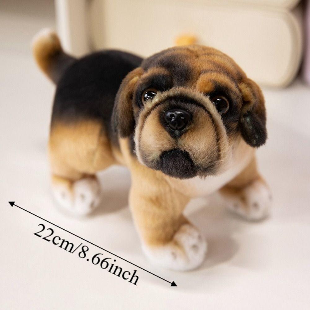 Cute Pet Dog Stuffed Doll Simulation Stand Baggle Dog Toy French Bulldog Plush Stuffed Animal