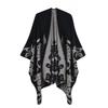 Women's scarf shawl creative new fashion imitation cashmere jacquard split fork thickened large cape air conditioner warm shawl