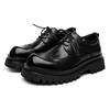 New platform round head derby shoes British style casual hollow summer fashion retro business hairstylist suit shoes