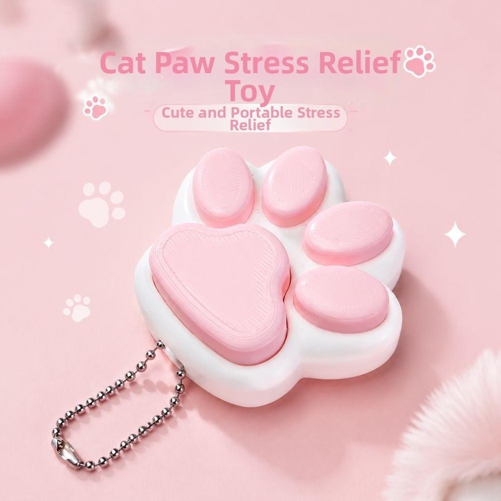 Relief Stress Cat Paw Press Toy Cat's Paw Shape Bag Charm Funny Pinch Toy  Gift Giving