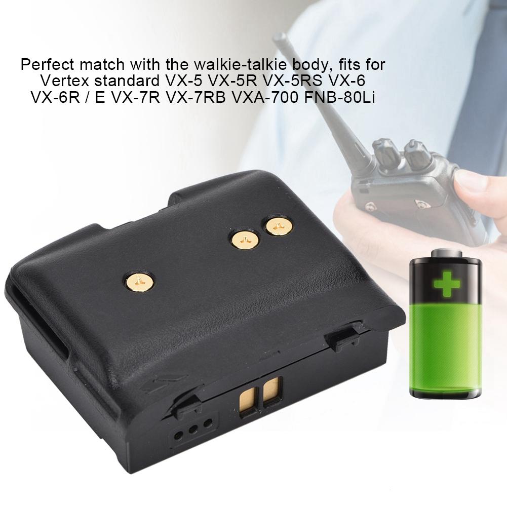 1500mAh High Capacity Black Lithium Battery for Vertex VX-5R VX-6R VX-7R Walkie Talkie