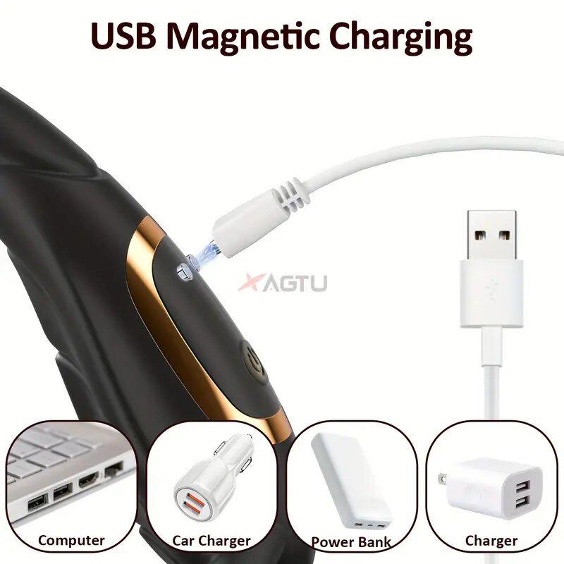 Anello Vibrante per Prostata Scorpione e Massaggiatore Anale Maschile con Doppi Motori, Vibrazione Potente, Ricarica Magnetica USB