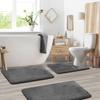Bathroom Carpet Toilet Cushion Cover Microfiber Absorbent Non-Slip Mat Three-piece Set=U-shaped 40*60cm+50*50cm U+50*80cm