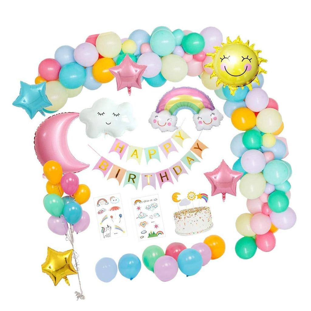 Birthday Party Balloon Set Sky Theme Reusable Thickened Eco Friendly Latex Balloon Set for Living