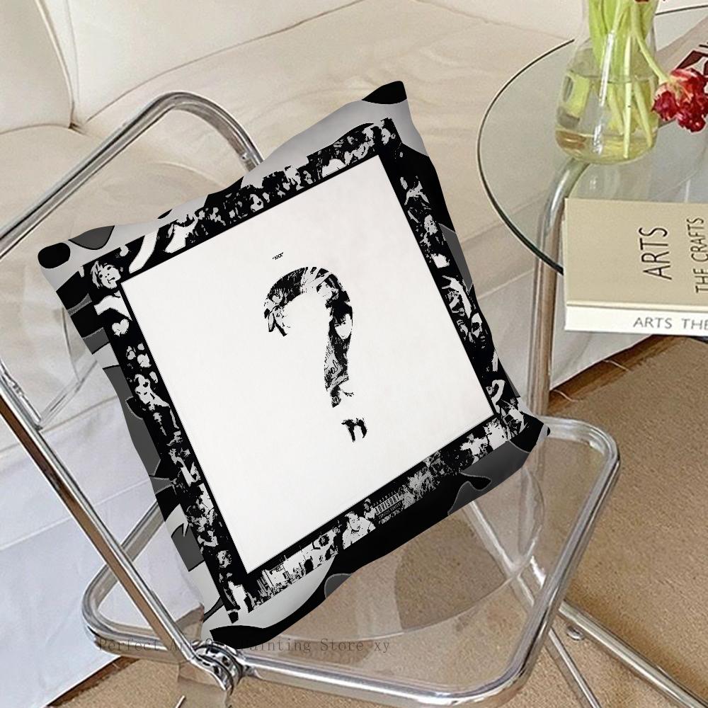 XXXTentacion Rap Hip Hop Music Singer Pillow Case Fashion Square Pillowcase Bedroom Sofa Room Ins Decoration Leisure Cushion