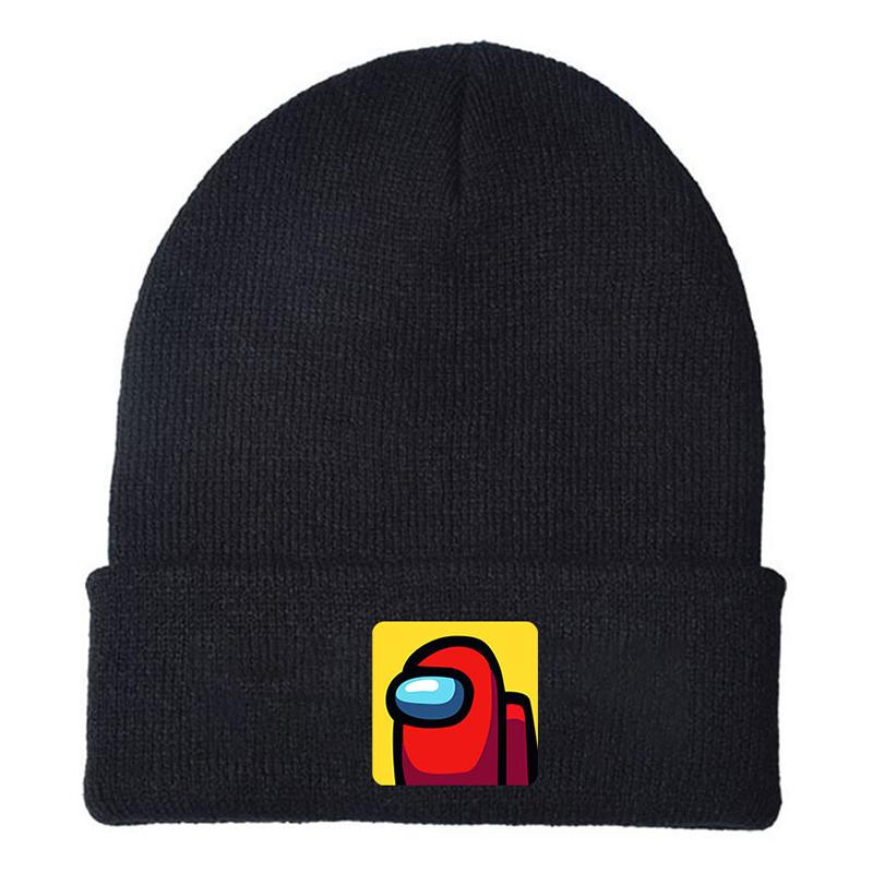 

Теплая зимняя взрослая шапка бини вязаная шапка хип-хоп косплей кепка рождественский подарок #2 Red Yellow