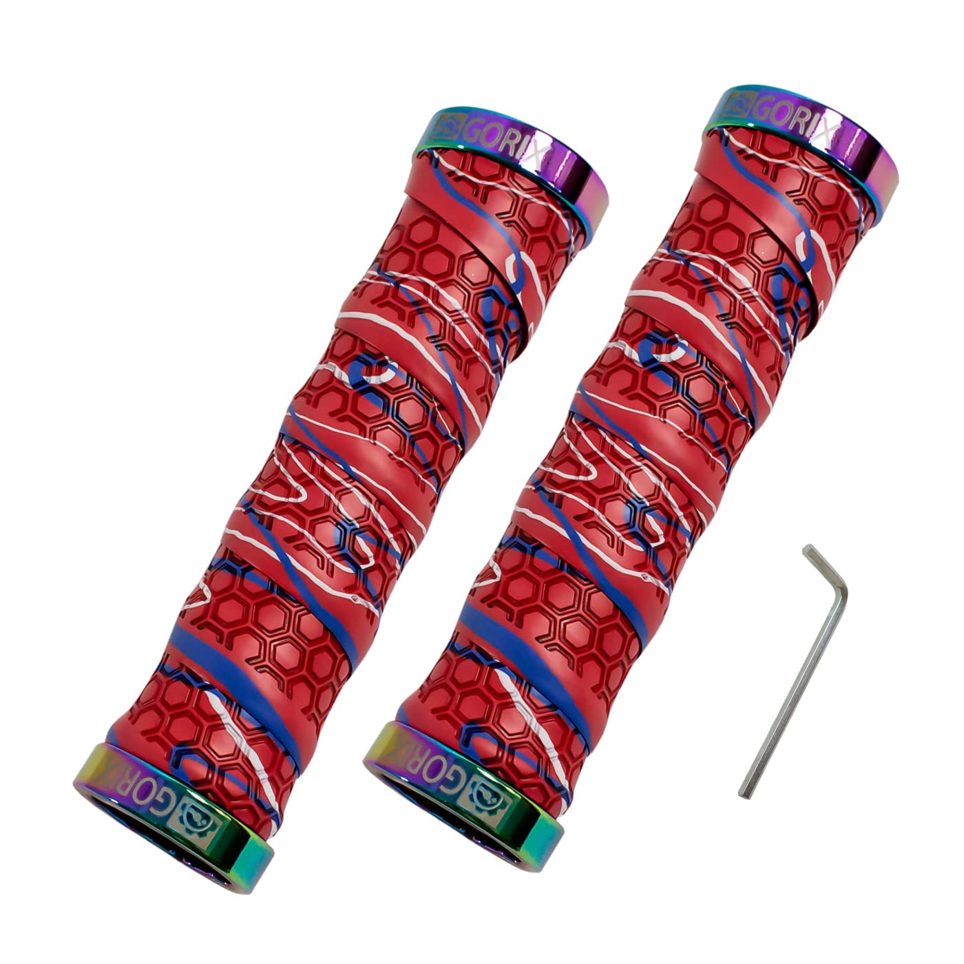 

Велосипедная ручка GORIX Super Grip и Comfort Cross Oil Shock с двойным винтом и рисунком грипа Straight Tape, (GX-GP070 ЙОРОК) Велосипед, горный, стильный, гладкий,