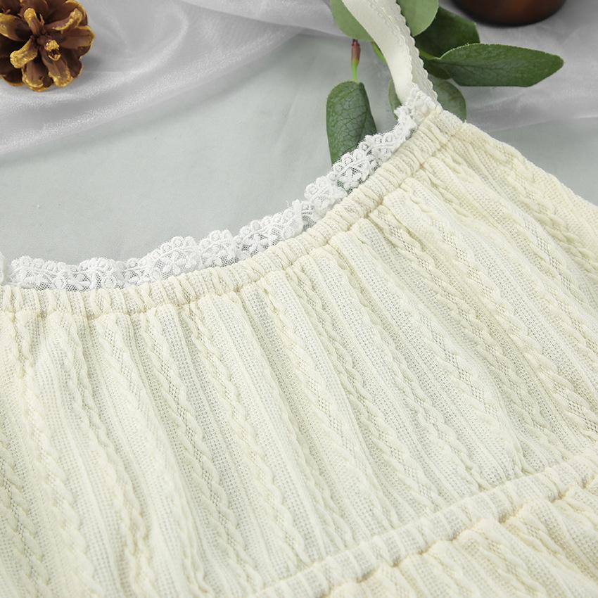 Summer Sexy Skeleton Pajamas Two-piece Lace Lace Camisole Vest Shorts Ladies Homewear