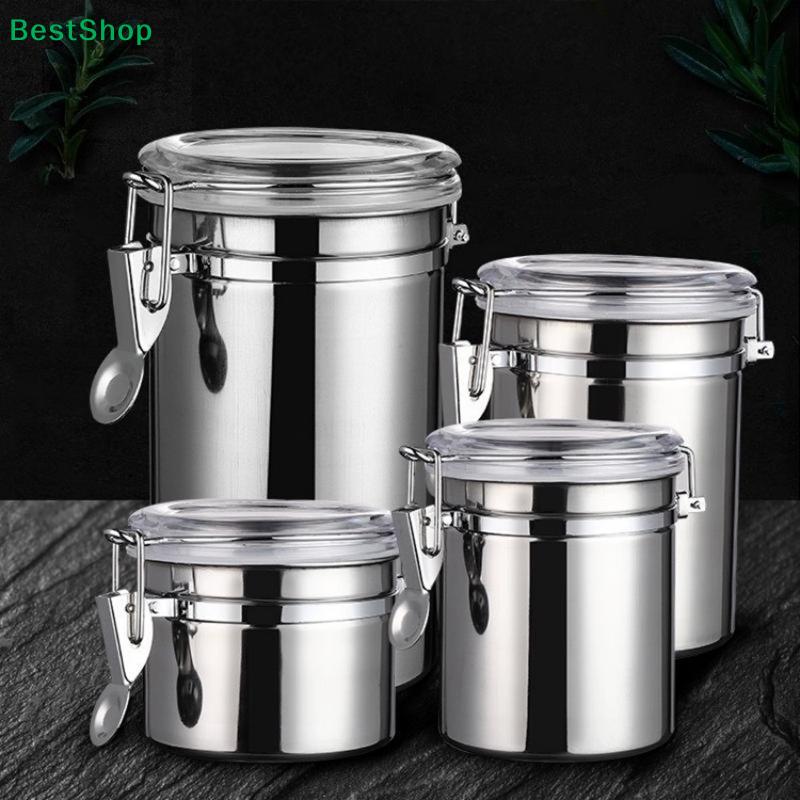 Stainless Steel Airtight Canister,Clamp Lid Food Storage Jars for Kitchen,Coffee/Tea/Sugar/Snack Containers with Seal Lids