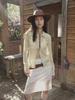 FROMWHERE Mesh Collar Button Top Butter