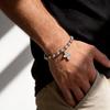 Vnox Stainless Steel Cross Bracelet for Men, Adjustable Chain 19-24cm Christian Jewelry, Punk Gothic Street Style Gift for Him