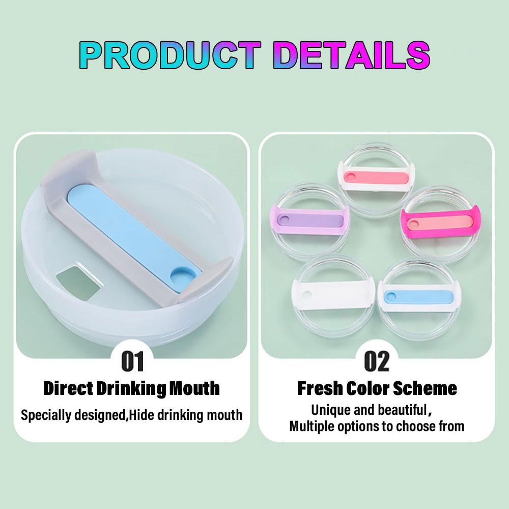 Silicone World 40oz For Stanley H2.0 Tumbler Flip Straw Lid Replaceble Sealed Leak Proof Cup Cover Coffee Cups Tumbler Lids