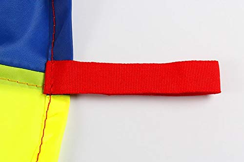 Sutekus Play Parachute Balloons, Colorful, Perfect for Sports Days, Kindergarten, Daycare, 4 Colors, Includes Storage Bag