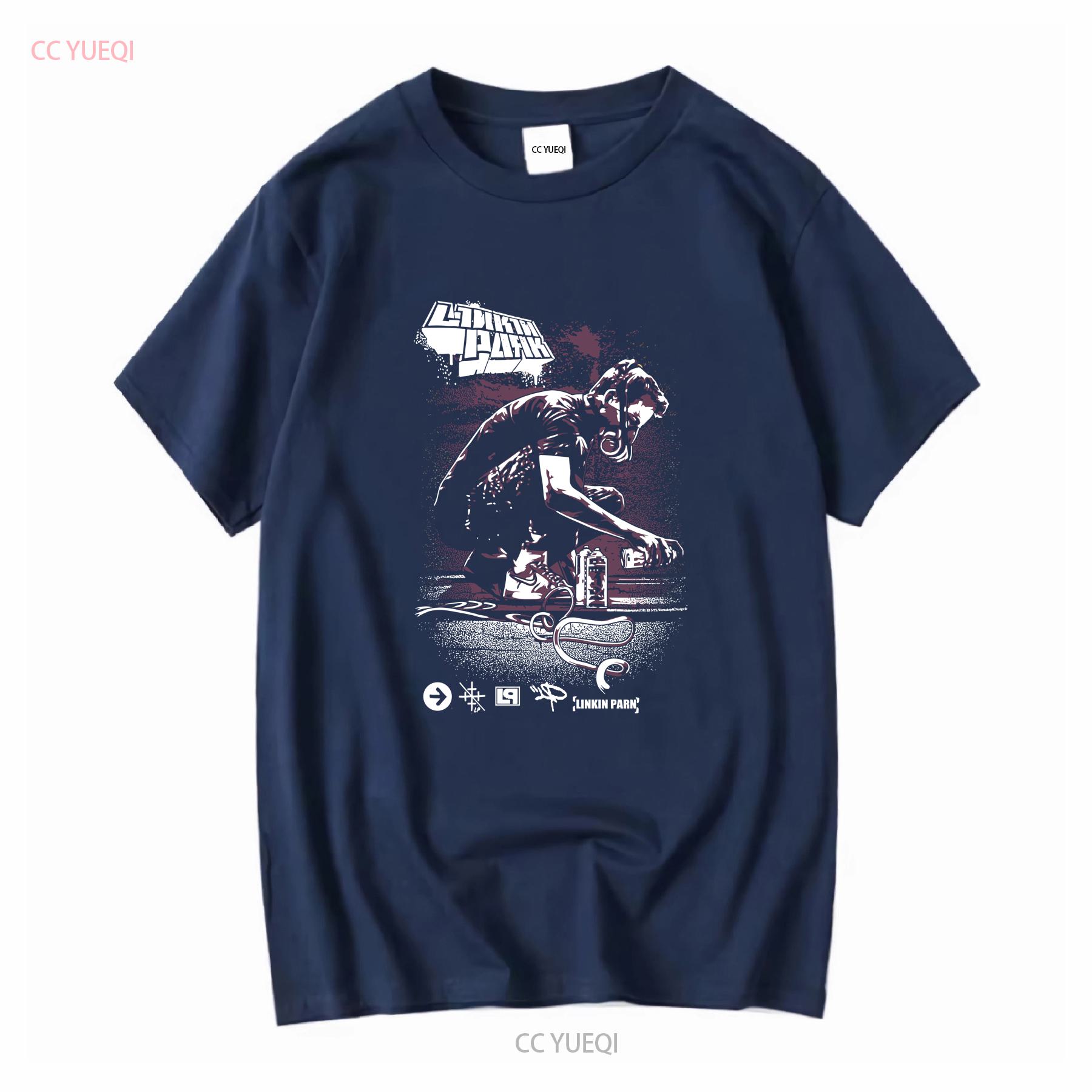 

Black Linking Park Band T Shirt long or short sleeves vintage Washed designer clothes Versatile Slightly Stylish Casual fashion S