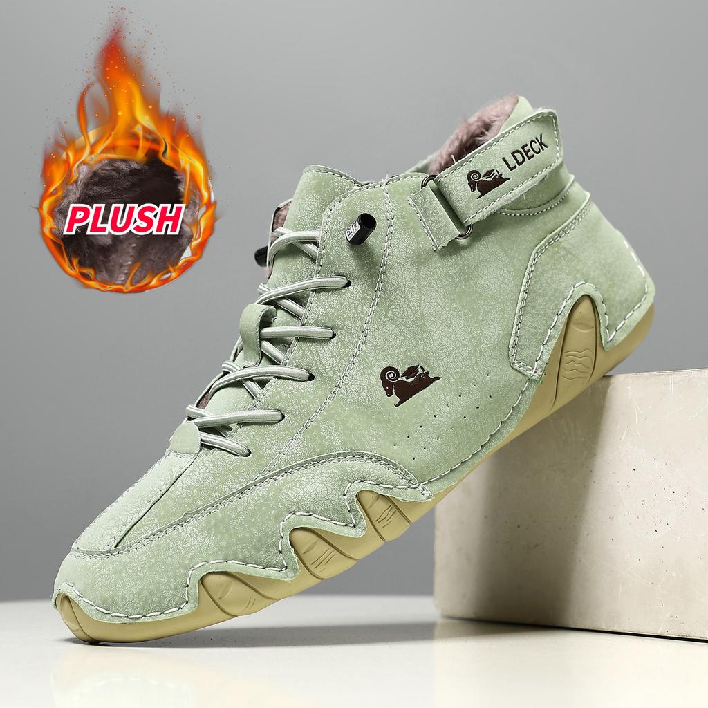 Popular Winter Velvet Martin Boots Large Size Octopus Men's Thermal Cotton Shoes High Top Men's Sports and Leisure Shoes