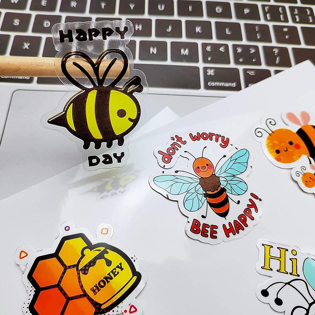 Bleidruck 25 Sheets Crystal Clear Vinyl Sticker Paper Self Adhesive Waterproof 100% Transparent Overlay Film A4 (11.7 x 8.3 Inch) Cold Laminate