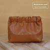 Portable Pu Makeup Bag With Solid Color For Travel And Home Organization