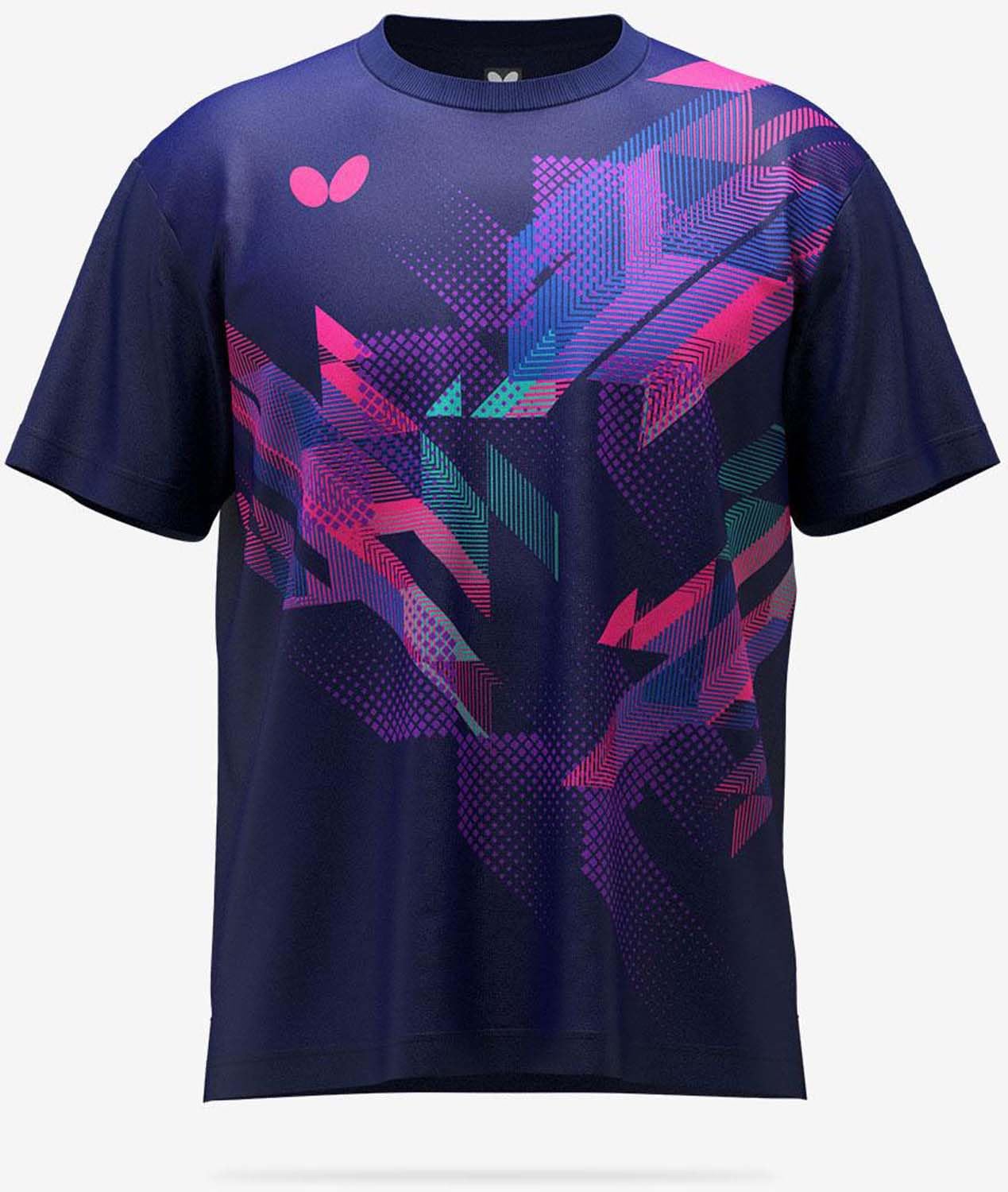 

Enille 46600 Navy x Rose SS [Butterfly] T-shirt