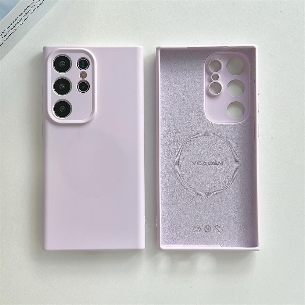 Voor Draadloos Opladen Vloeibare Siliconen Telefoonhoesje voor Samsung S26 S2 Ultra S24 S23 S22 Plus Magnetisch Schokbestendig Zacht Hoesje