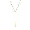 Women's Y-Shaped Gold Stainless Steel Necklace – Elegant, Long, Lightweight, and Color-Retaining Japanese-Korean Design