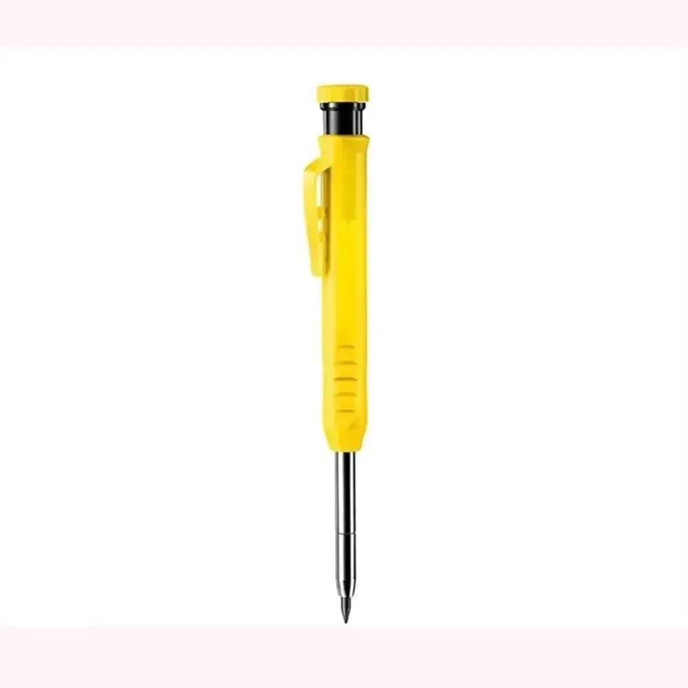 2.8mm Woodworking Pencil Deep Hole Marking Built-in Sharpener Mechanical Pencil Long Head Metal Solid Carpenter Pencil