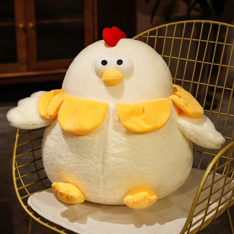 Duddun Chicken Plush Toy Cute Feather Filling For Kids Bedroom Decor Gift